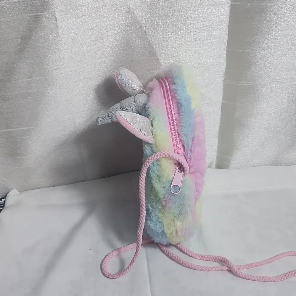 Pastel Unicorn‎ Plush Crossbody Bag